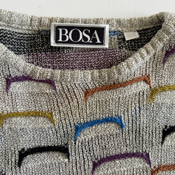 Vintage Bosa, Sweater / Made in Italy / 1990's Dadcore Style Knitwear - Picture 2 of 4